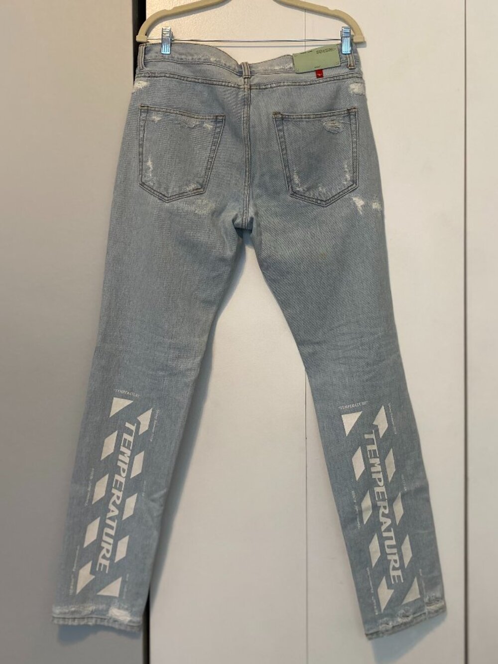 Off-White Virgil Abloh Temperature Diagonals Skinny‎ Jeans | Size 32